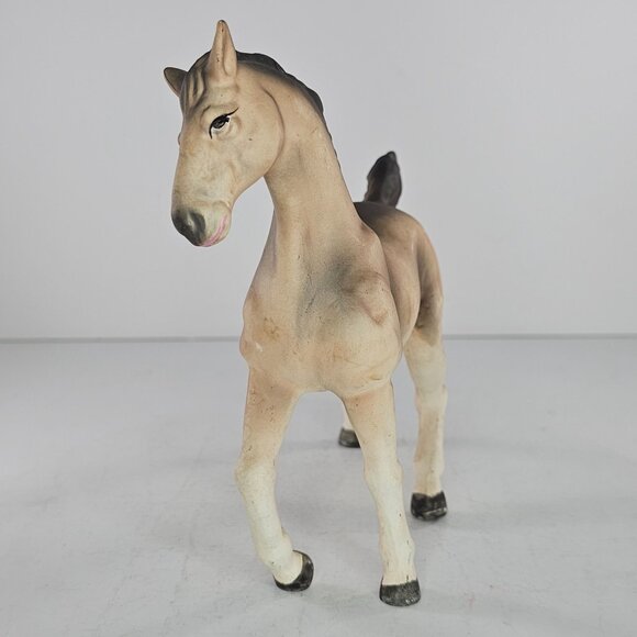 Vintage Ceramic Horse Figurine Japan Trotting Pony Bisque - Picture 3 of 8